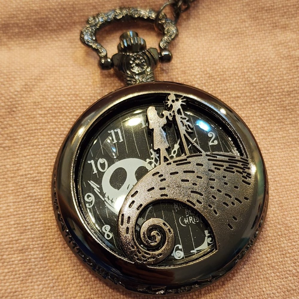 The Nightmare before Christmas Jack Skellington pocket watch Stainless Steel